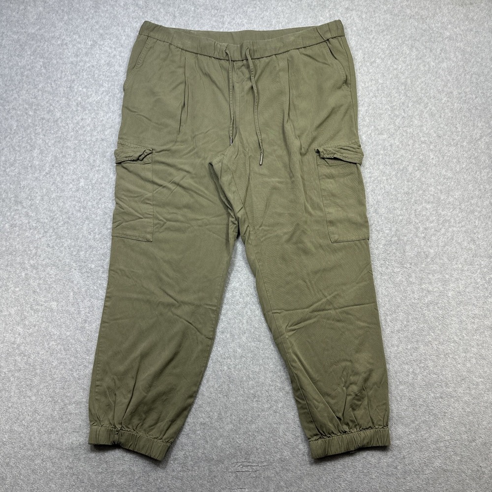 Tommy Hilfiger Jogger Large Green Cargo Baggy Utility Casual Comfort Activewear